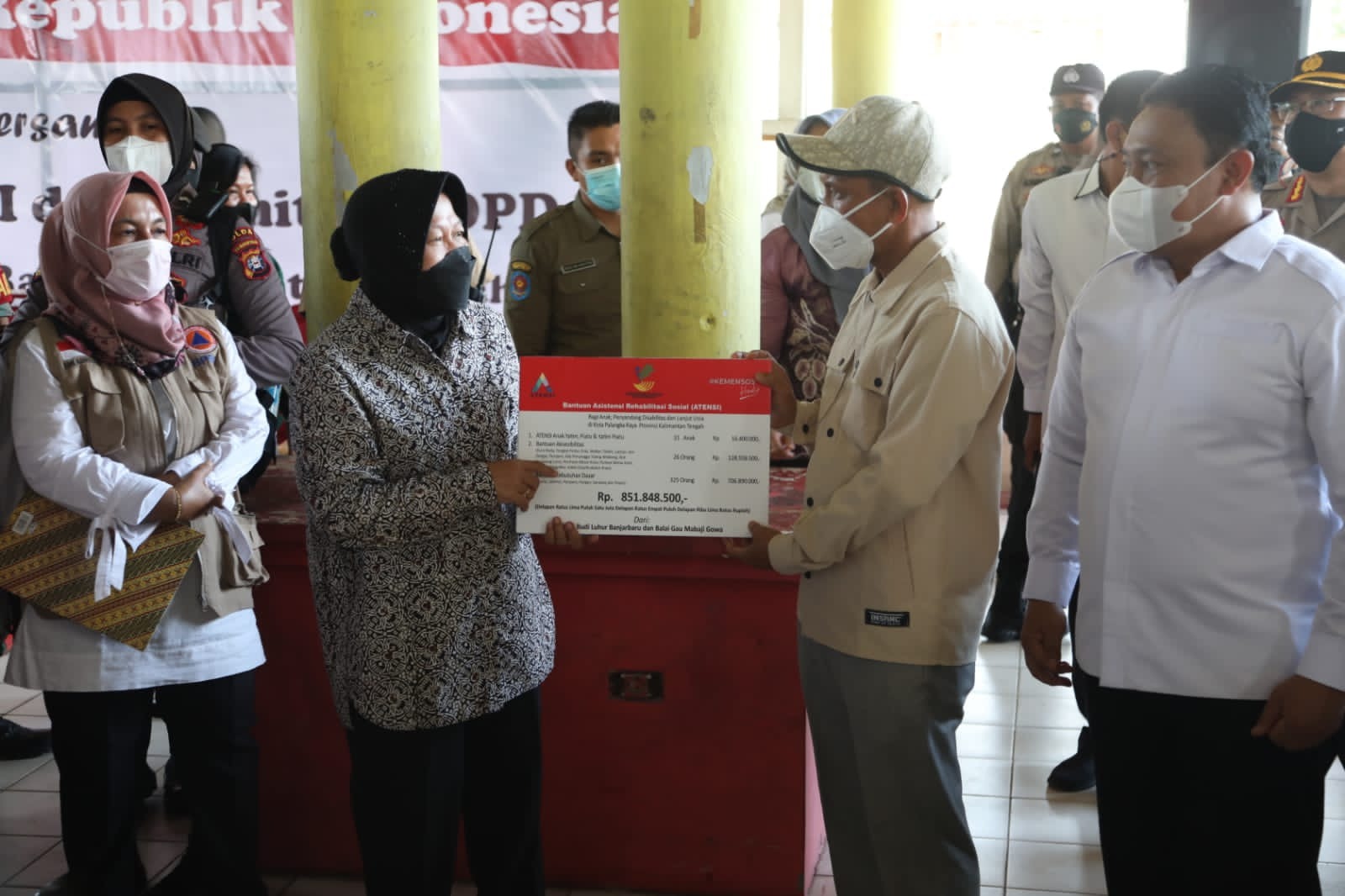 Mensos Salurkan Bantuan ATENSI kepada 382 Penerima Manfaat di Palangkaraya