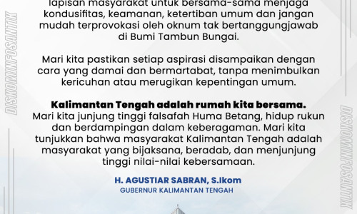 MARI JAGA KONDUSIFITAS & KEDAMAIAN BUMI TAMBUN BUNGAI